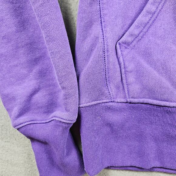 Champion Reverse Weave Hoodie Sweater Men's Small Purple Logo Print Ribbed - Picture 2 of 7